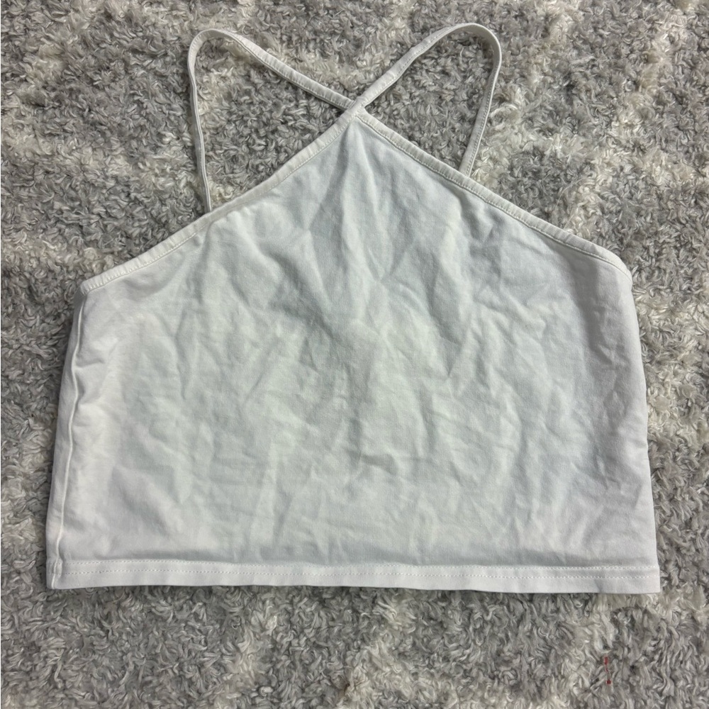 Divided White Strappy Top